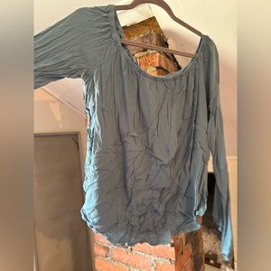 Mossimo Supply Co. Slate Blue Long Sleeve Top